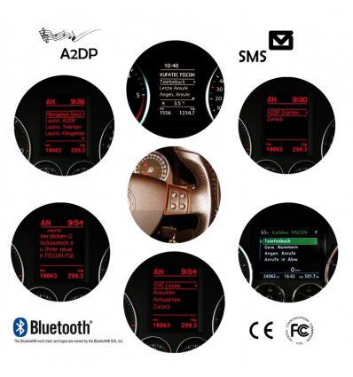 FISCON Vivavoce Bluetooth - "Basic" Skoda - Con microfono plafoniera