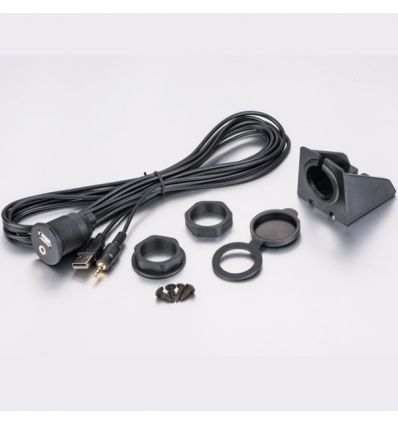 USB + AUX panel or flush mount, 3,5 mm jack