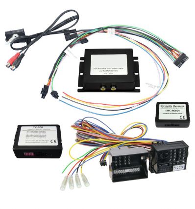 Audio - Video input interface for Skoda Columbus RNS510 RNS810 Trinax, with factory RVC without camera control box