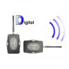 Digital transmitter and receiver for wireless transmission of audio and video signals