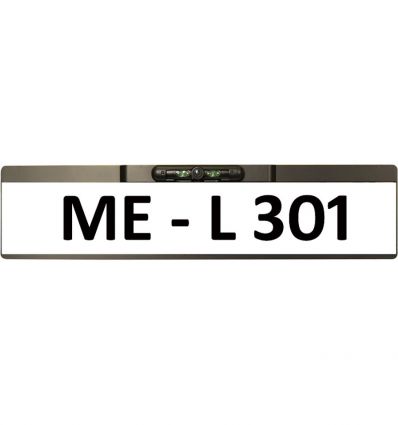 License plate holder with NTSC camera with LEDs for nightvision and guidelines