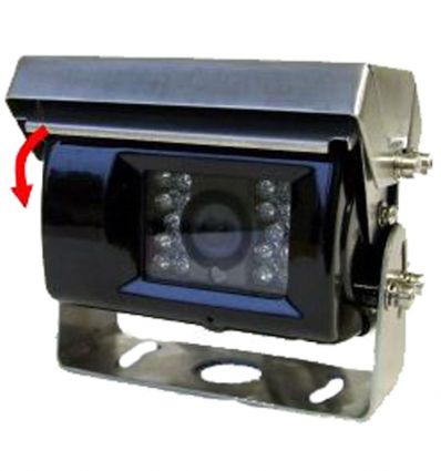 Retrocamera con supporto esterno, otturatore elettronico, 18 LED IR