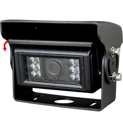 Mount-on shutter rear-view camera with 12 IR LEDs