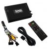 Dual DVB-T2 tuner with USB audio/video player.