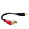 3.5mm jack male to 2 x RCA female stereo cable adapter