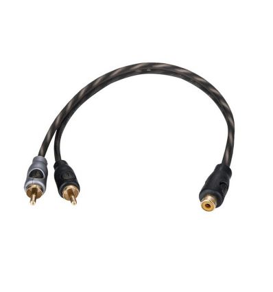 1 RCA female to 2 RCA male adapter cable