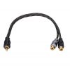 1 RCA male to 2 RCA female adapter cable