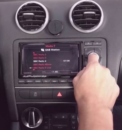 Digital DAB/DAB+ tuner for factory Audi RNS-E LED from 2010