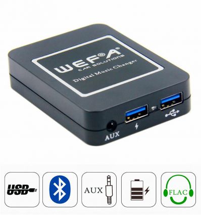 Fiat USB, AUX, Wireless Bluetooth Streaming Handsfree Interface