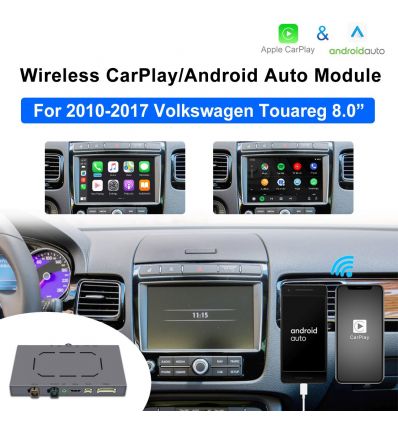 Interfaccia Wireless CarPlay ed Android Auto per Volkswagen Touareg RCD850 RNS850 8"