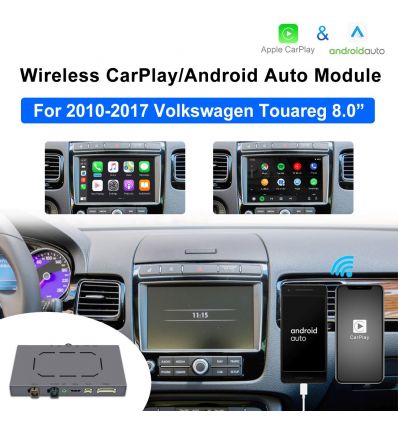 Wireless CarPlay AirPlay Android Auto Solution for Volkswagen Touareg RCD850 RNS850 8" Screen