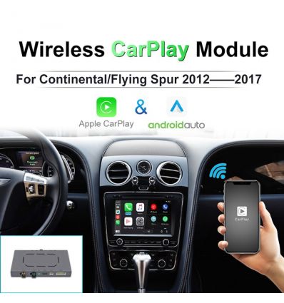 Bentley Continental and Flying Spur Wireless Apple CarPlay iOS Android Auto Solution interface