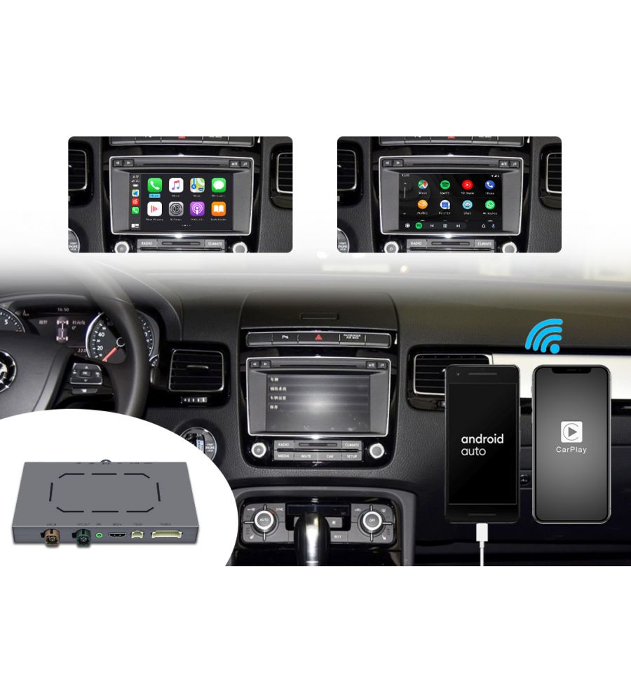 Original Ampire Smartphone Integration Wireless CarPlay Android Auto für  Radio RNS 850 für VW Touareg 7P