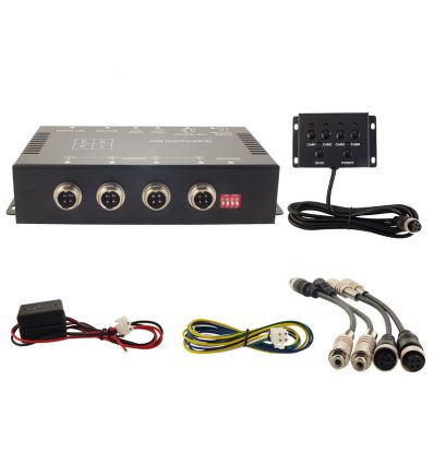 Camera switch-box 4 inputs, 1 output, PAL/NTSC