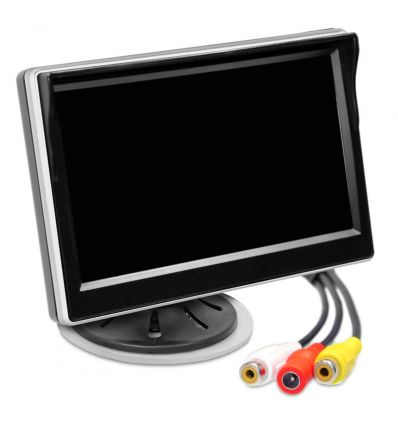 Monitor da 5" formato 16:9 con staffa di supporto,alimentazione 12V