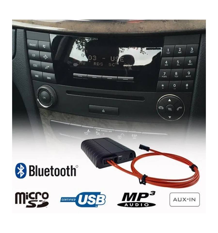 Bluetooth Mercedes w211 Audio 20. Bluetooth адаптер Mercedes w211. Блютуз адаптер для автомагнитолы w211. Блютуз модуль в aux Mercedes w211. Блютуз для автомагнитолы aux