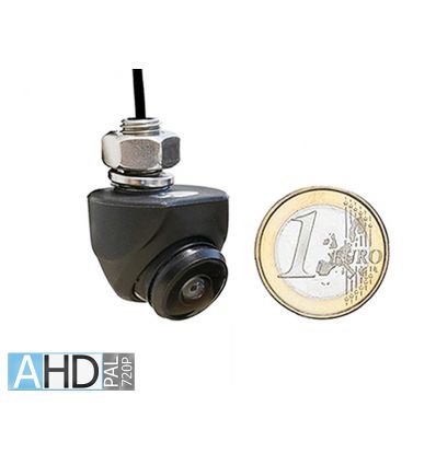 Reverse camera AHD PAL 720P, 188°, mini mount-on,mirrored (ON/OFF), horizontal-vertical (ON/OFF) guide lines