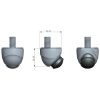 Reverse/front camera AHD 1080p PAL mini ball-shape, 2 housings, 210°