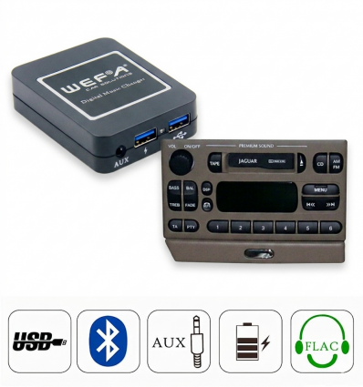 Jaguar Interfaccia USB, AUX, Bluetooth Vivavoce e Streaming Audio